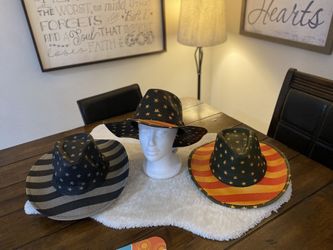 American Flag Cowboy Hat Collection • USA Flag Sun Hats - Patriotic Western Collection Styles