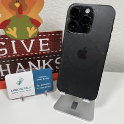 iPhone 14 Pro 128gb Unlocked 85% 🔋 Health B- grade. Has a Crack backglass