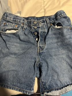Dark Wash Levi High Waisted Shorts