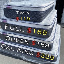 Queen Bamboo Plush Comfort Europillow Top 12inch Matres!!