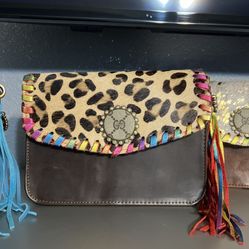 New Leather Real Hair On Hide Crossbody