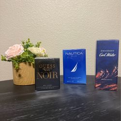 Men’s Cologne Bundle – Davidoff, Guess, Nautica 🔥 Great Deal