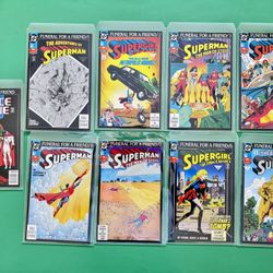 DC Funeral for a Friend Complete Set 1–8 + JLA #70 | Death of Superman 1993 NM