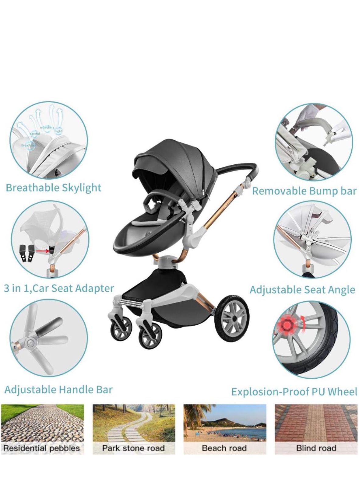 uppababy vista 2 colors Size:2.4