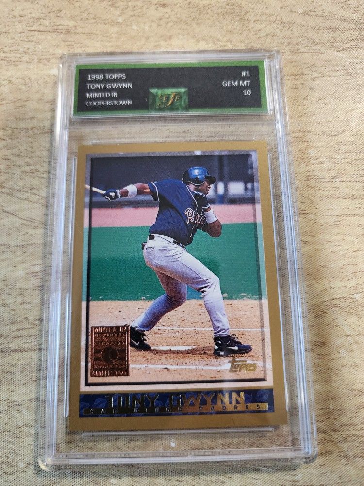 1998 Topps - #1 Tony Gwynn MINTED AT COOPERSTOWN EJE GEM-MINT 10