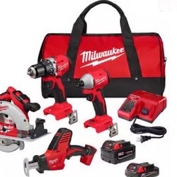 Milwaukee 4pc 18v Tool Package