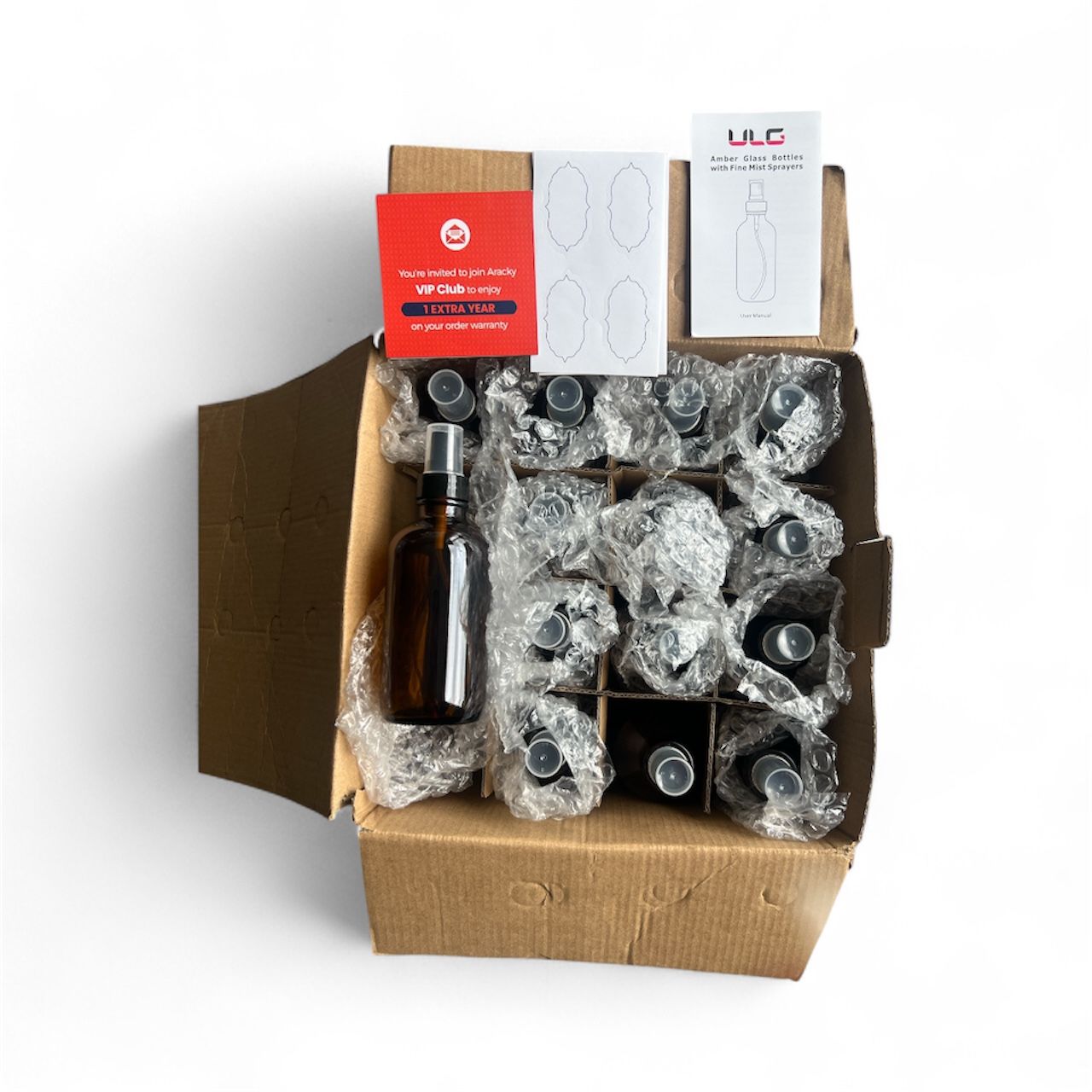 4 Oz Amber Glass Spray Bottle