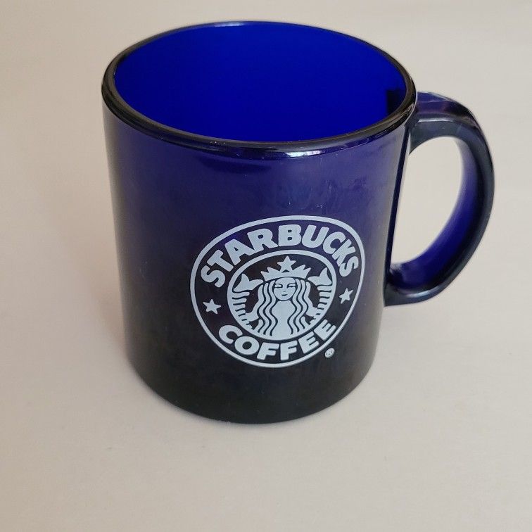 Vintage Cobalt Blue Glass Starbucks Coffee Mug 12 Ounces Mermaid Logo
Made In U.S.A. Pre-owned, good shape, no chips or cracks. Please see
photos fo