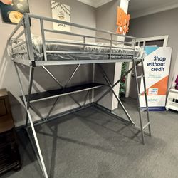 Full Loft Bed Frame With Desk 