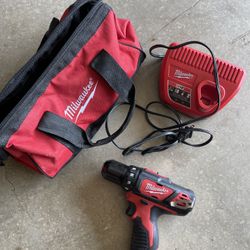 Milwaukee M12 Drill And Charger( No Battery)