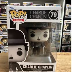 Charlie Chaplin Funko Pop Icons #79 Silent Film Movies Stars Vinyl Figure Toys