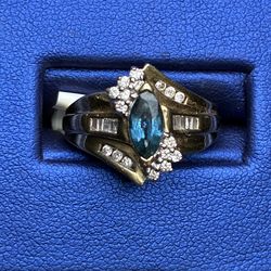 Gold and diamond ring