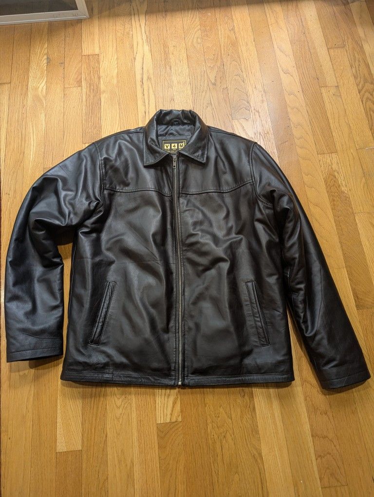 100% Leather Jacket Large