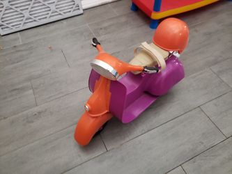 Our Generation Doll Moped And Helmet Scooter