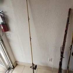 Fishing Rod And Reel Fishing Pole With Reel 7ft Power Spinning Rod Salt Sweet Water Fishing Pole