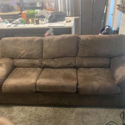  Brown Couch And Recliner 