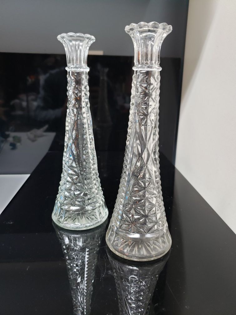 Glass tower bud vases set-2