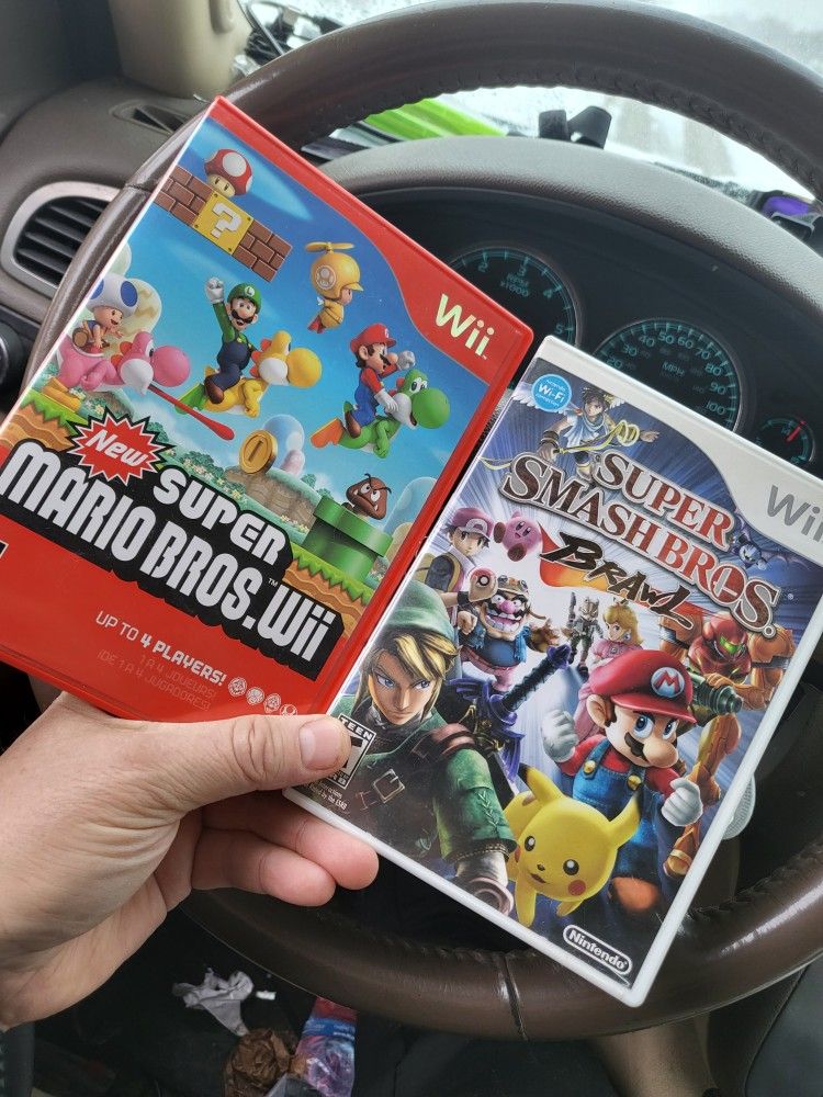 2 Nintendo Wii Games
New Super Mario Bros
And super smash Bros brawl