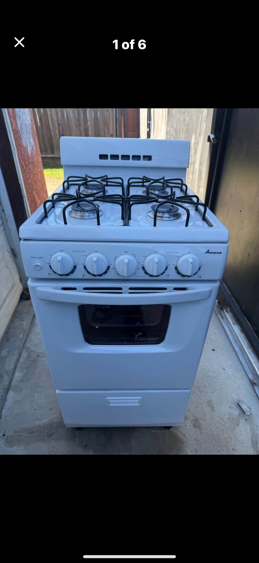 20” Gas Stove