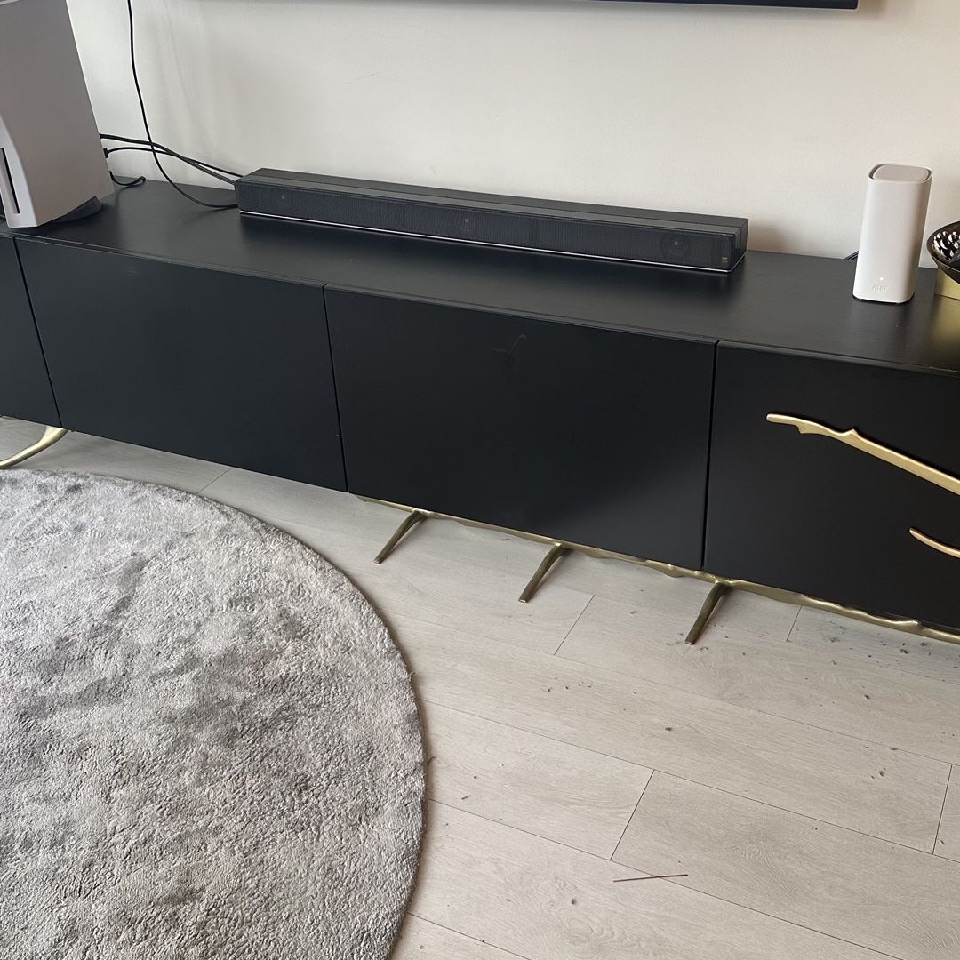 Black and Gold XL TV Stand 