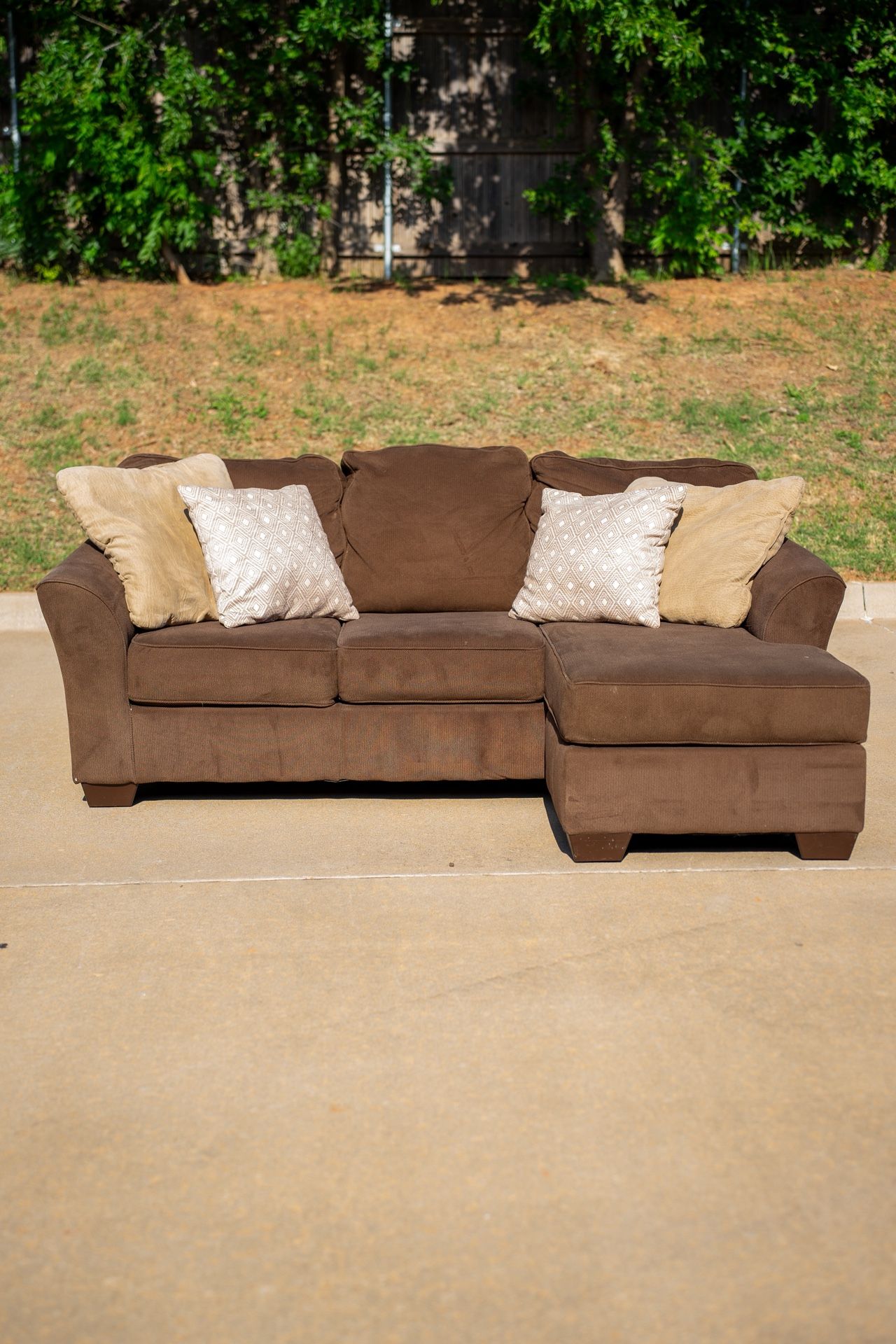 FREE DELIVERY Brown Reversible Sectional Couch