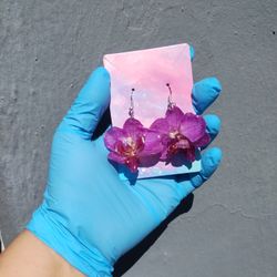 Aretes De Orquídeas Reales 🌸🍀