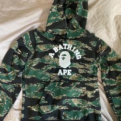 Bape “Tiger” Camo Pull over hoodie