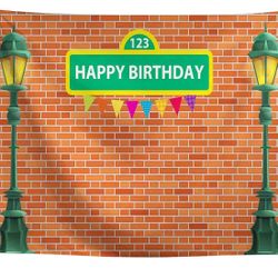 Elmo 8x10 Backdrop + 90”x132” Red Table Cloth + Red Tulle Tutu 9ft