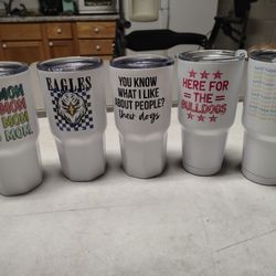 Various Large Cold And Hot Drink Mugs