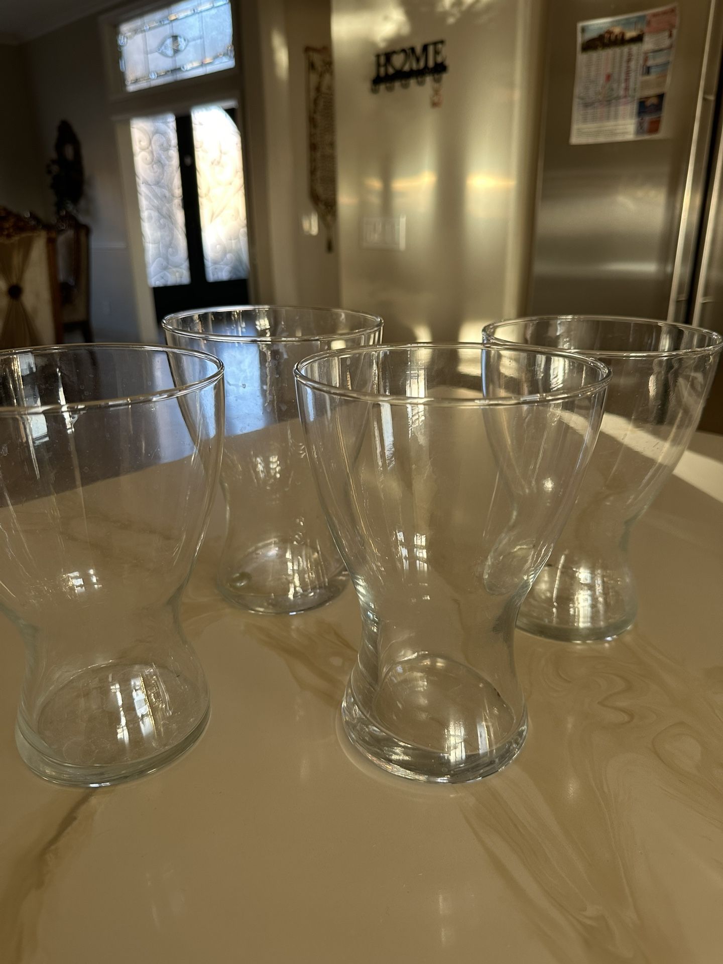 4 Glass Flower Vase