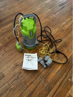 NEW WORKPRO 1HP 4500 GPH 2-in-1 Submersible Sump Pump