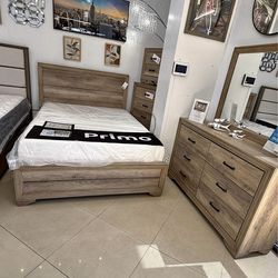 GORGEOUS, STURDY Bedroom Set at an AMAZING PRICE! Pay just $39 down with no credit needed finance! DM me for application.