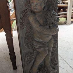Ornate Cherub Wall Plaque 