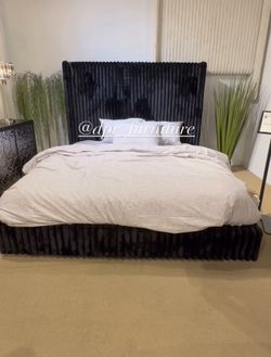 New Black Tall Bedframe And Mattress $600