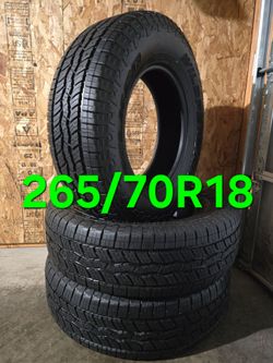 265/70/18 Tires Falken WildPeak A/T3W A x3 Matching Tires
