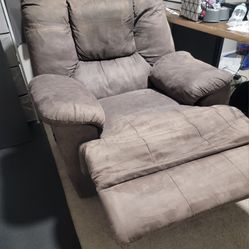 Used Power Recliner (Greyish/brown) w/ chocolate cover
