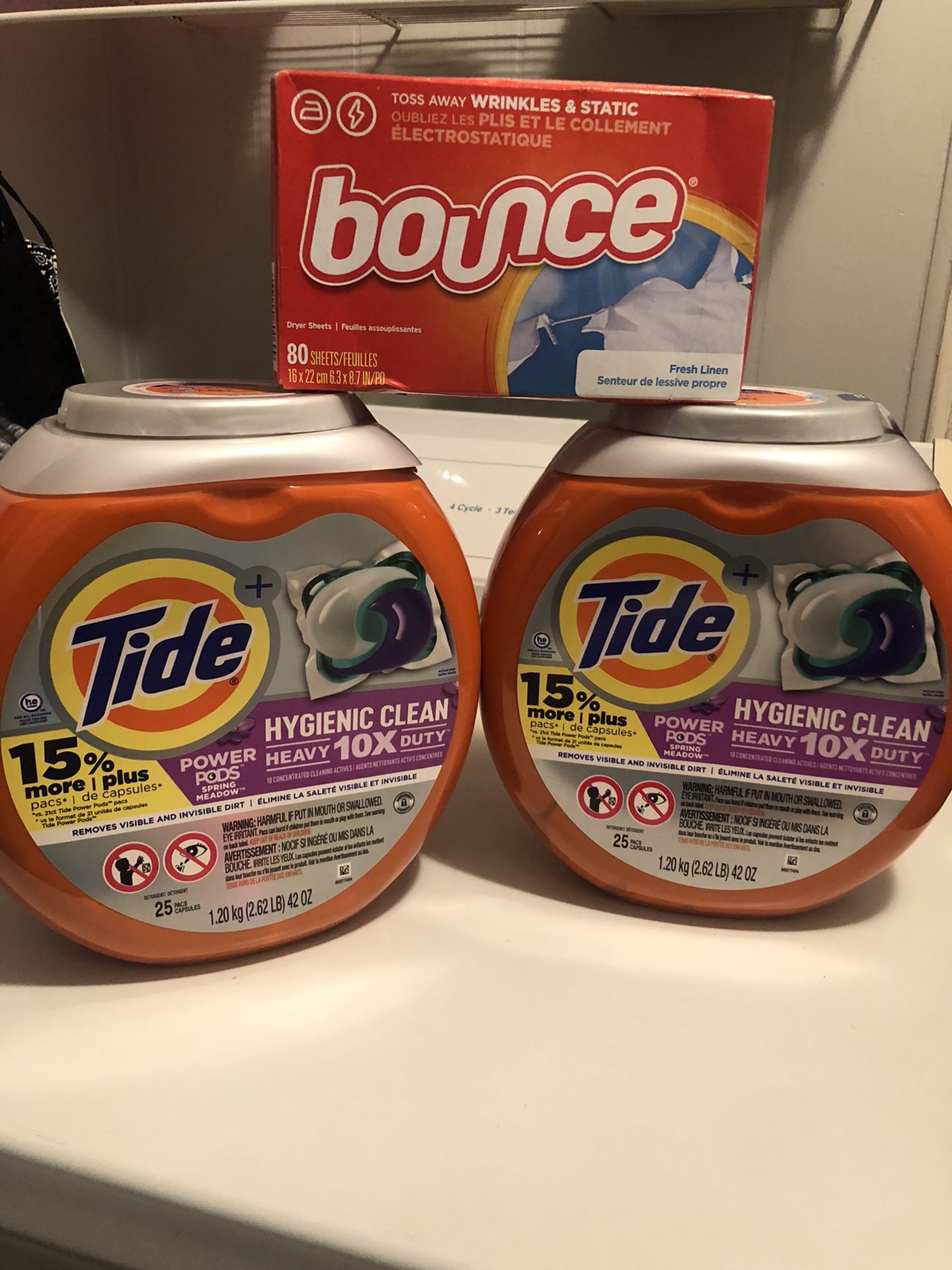 Tide Laundry Pods & Dryer Sheets !!