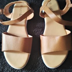 New Tan Sandals..Size 9 New Never Wore 