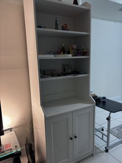 White Storage Cabinet / Bookshelf