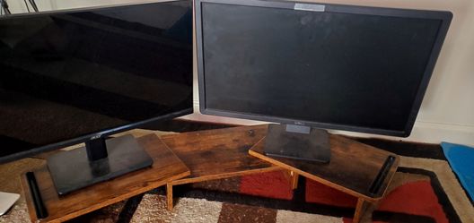 3 Piece Adjustable Wooden Monitor Stand/Riser