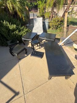 Black Asian-Style Table Set – 6 Pieces