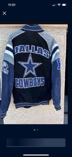 Vintage NFL Dallas Cowboys Suede Leather Jacket Size L