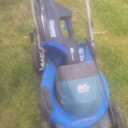 Self propelled battery lawnmower and blower  100 for both