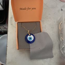 18k Gold Plated Necklace Evil Eye 🧿 