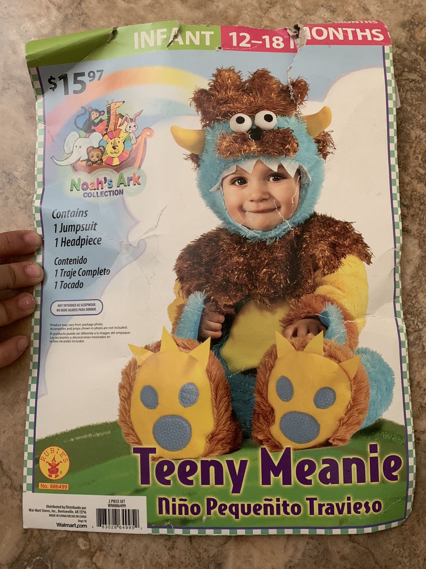 Halloween Costume For 1Yr To 18 Months - Teeny Meanie