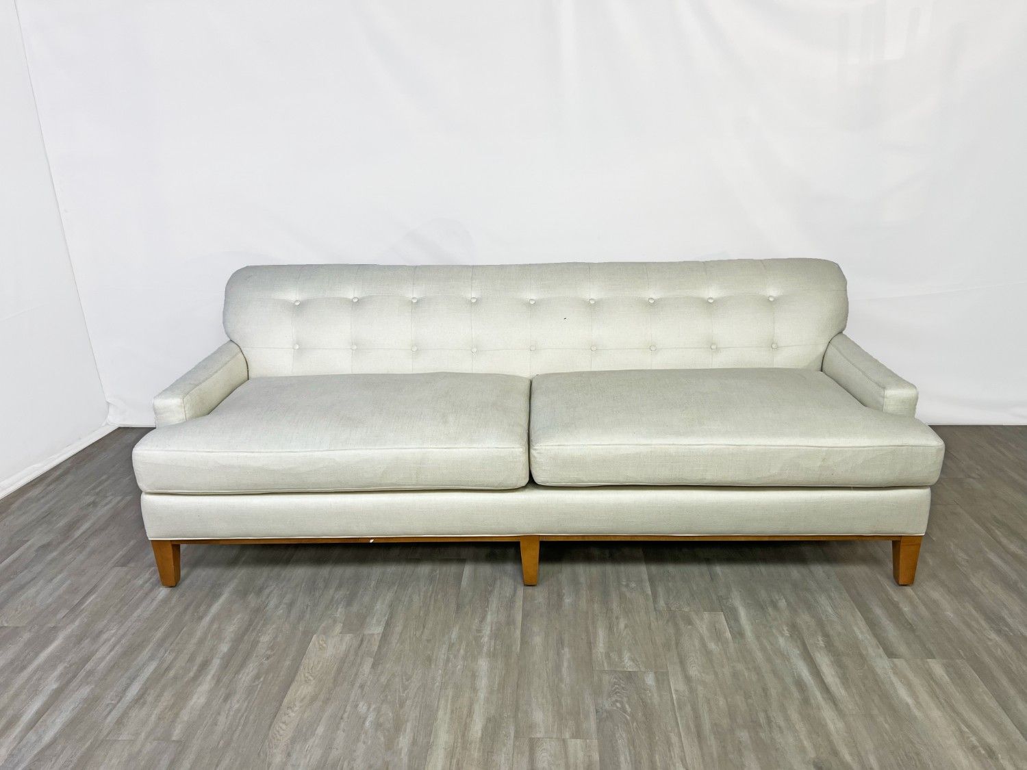 ( Delivery Available ) Maiden Home Ludlow Cream White Sofa