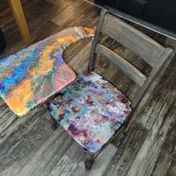 Unique School Desk Handpoured Epoxy Colorway