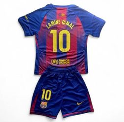 Barcelona FC Lamine Yamal Kids / Youth Costume Soccer Kit Size Small Medium Large XL 