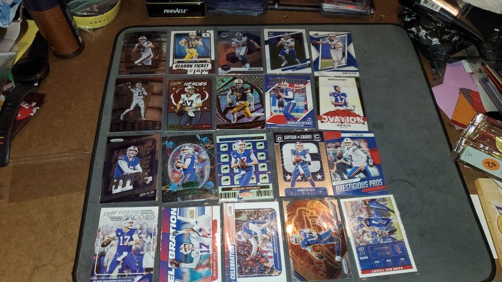 Lot Of 20 Random JOSH ALLEN FOOTBALL CARDS ALL FOR $25