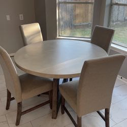 Cement Top Kitchen Table with 4 Chairs